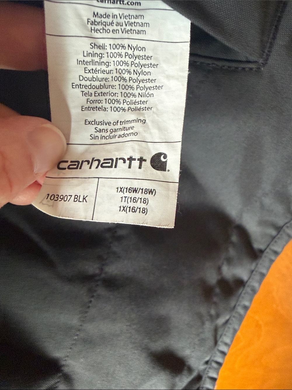 Women’s Carhartt Black Quilted Fleece-Lined Vest - Picture 2 of 13